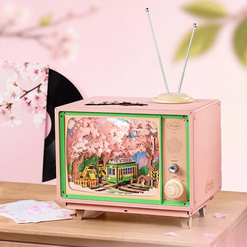 Maqueta de madera 3D Sakura Dreamy Tour Caja de música Rolife AMT02