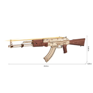 Rompecabezas de madera 3D del rifle de asalto ROKR AK-47 LQ901