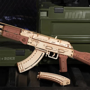 Rompecabezas de madera 3D del rifle de asalto ROKR AK-47 LQ901
