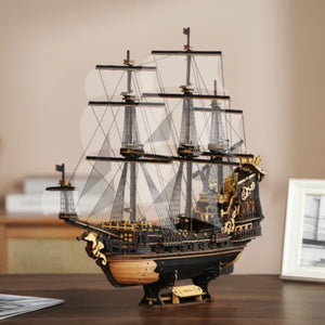 Maqueta de madera 3D a escala Barco Pirata ROKR MCB02