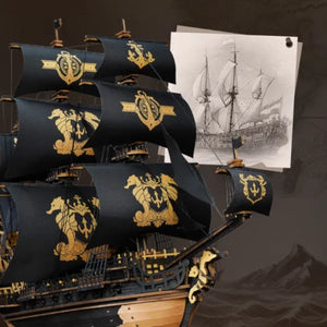 Maqueta de madera 3D a escala Barco Pirata ROKR MCB02