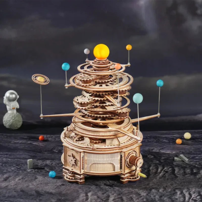 Maqueta de madera 3D Planetario Mecánico ROKR ST001