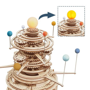 Maqueta de madera 3D Planetario Mecánico ROKR ST001
