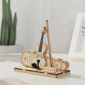 Maqueta de madera 3D Violín Capriccio ROKR TG604K
