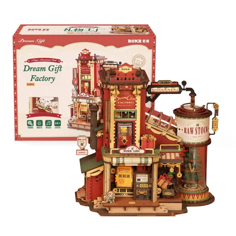 Maqueta de madera Fábrica de Regalos de Ensueño ROKR EAB01