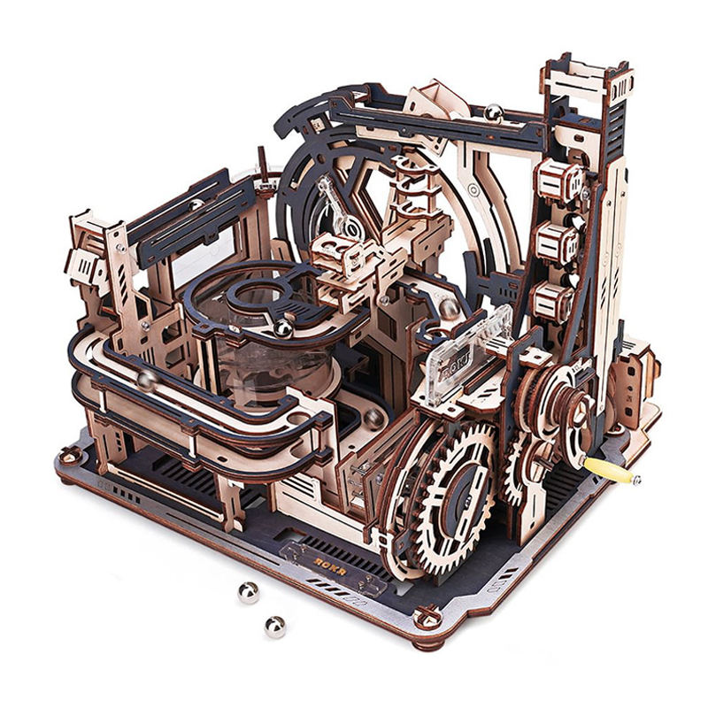 Rompecabezas de madera 3D Pista de canicas Spaceport ROKR LGC01