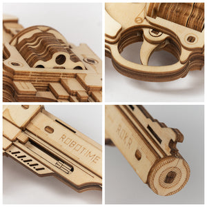 Rompecabezas de madera 3D revólver Corsac M60 ROKR LQ401