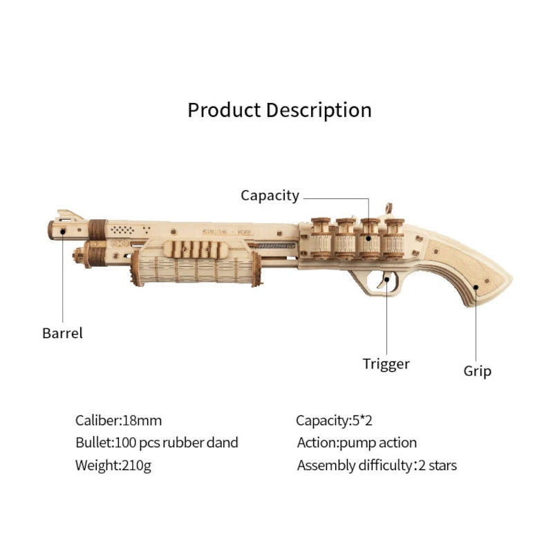 Rompecabezas de madera 3D Terminator M870 ROKR LQ501