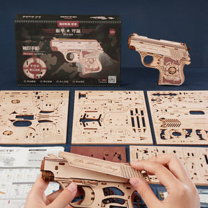 Rompecabezas de madera 3D Mini Pistola de Juguete ROKR LQ502