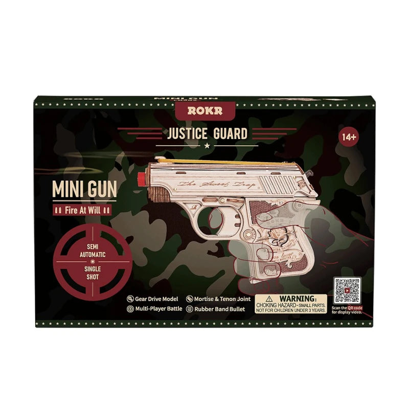 Rompecabezas de madera 3D Mini Pistola de Juguete ROKR LQ502