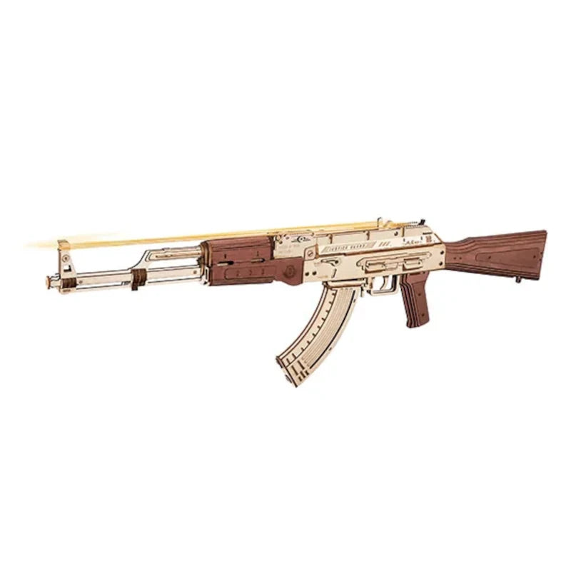 Rompecabezas de madera 3D del rifle de asalto ROKR AK-47 LQ901