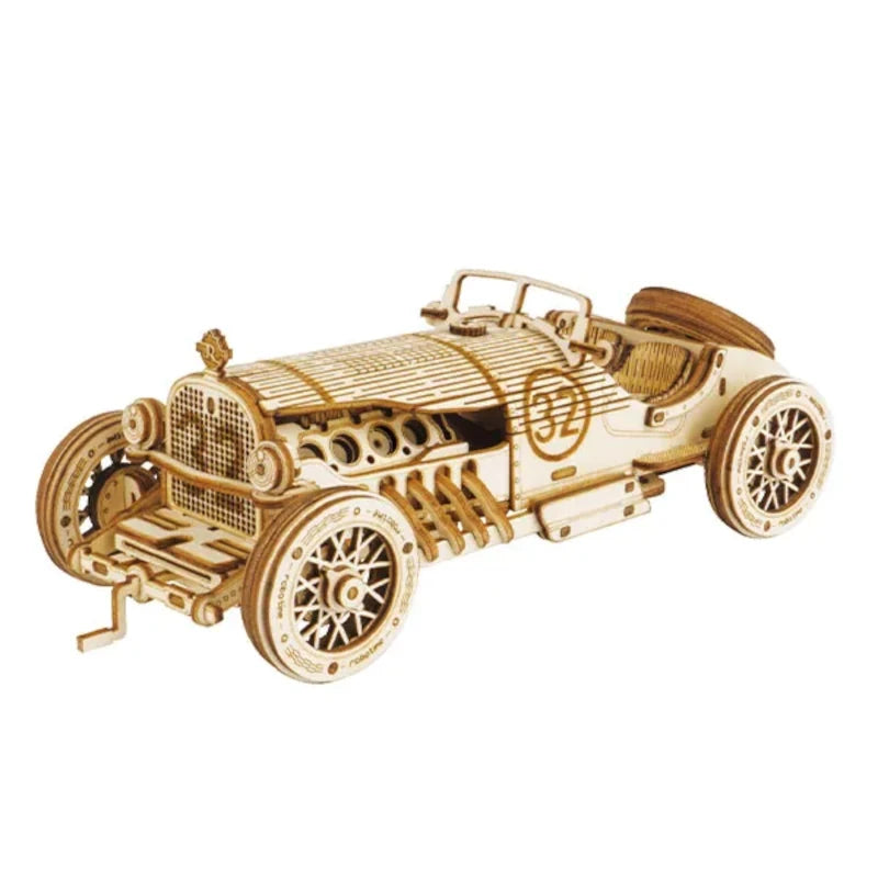 Maqueta de madera 3D a escala del coche de Gran Premio ROKR MC401