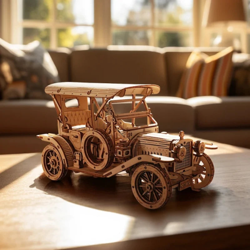 Maqueta de madera 3D a escala Coche Clásico ROKR MC801