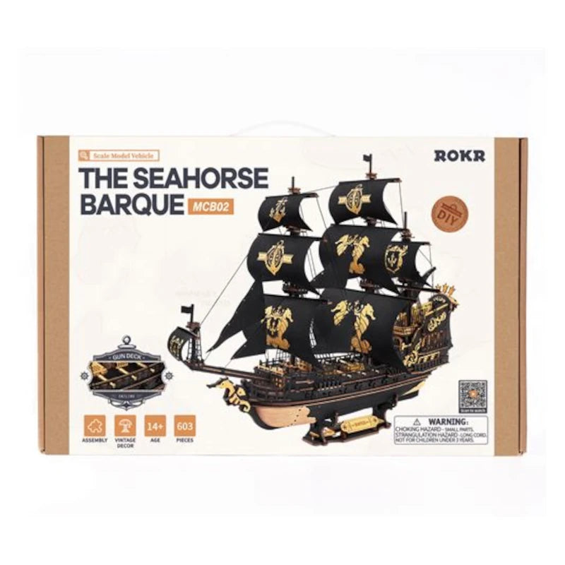 Maqueta de madera 3D a escala Barco Pirata ROKR MCB02