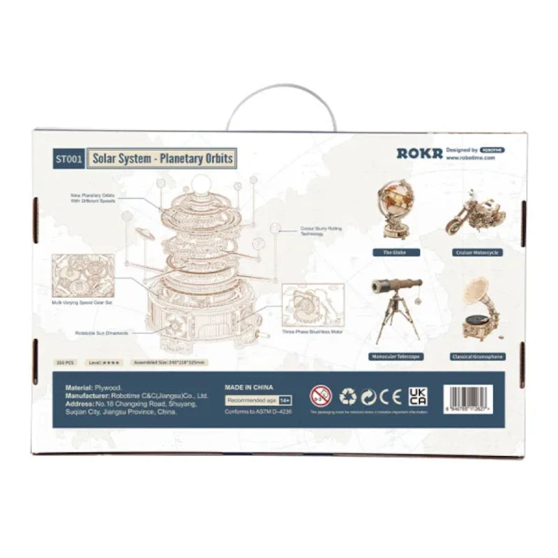 Maqueta de madera 3D Planetario Mecánico ROKR ST001