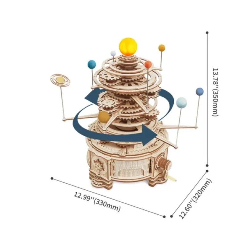 Maqueta de madera 3D Planetario Mecánico ROKR ST001