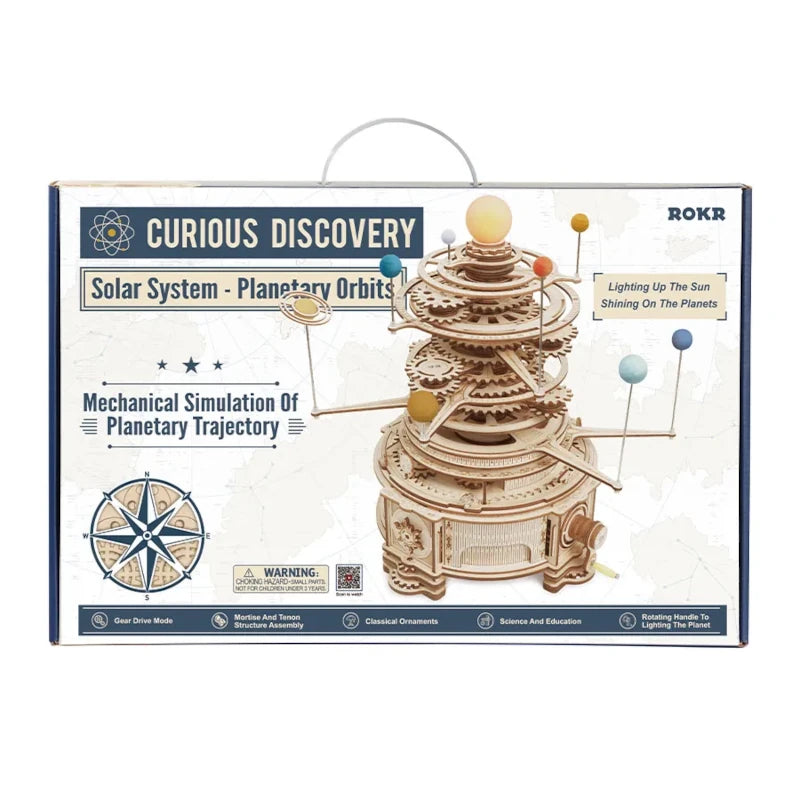 Maqueta de madera 3D Planetario Mecánico ROKR ST001
