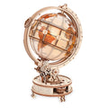 Maqueta de madera 3D Globo Terráqueo Luminoso ROKR ST003D
