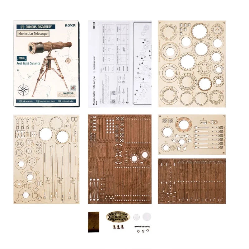 Maqueta de madera 3D Telescopio ROKR ST004