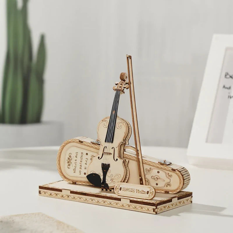 Maqueta de madera 3D Violín Capriccio ROKR TG604K