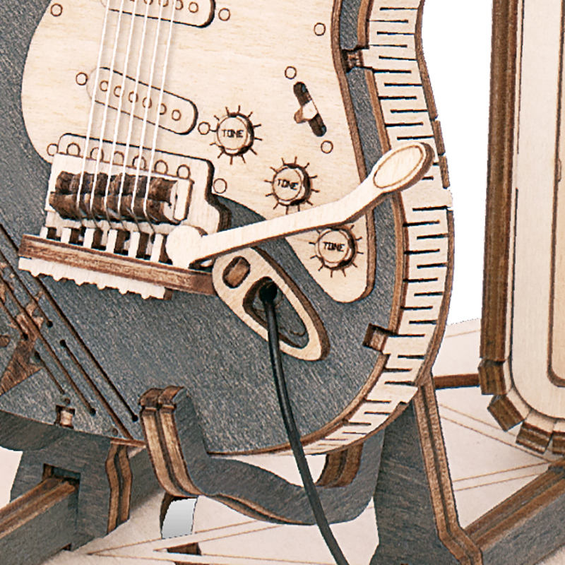 Maqueta de madera 3D Guitarra Eléctrica ROKR TG605K