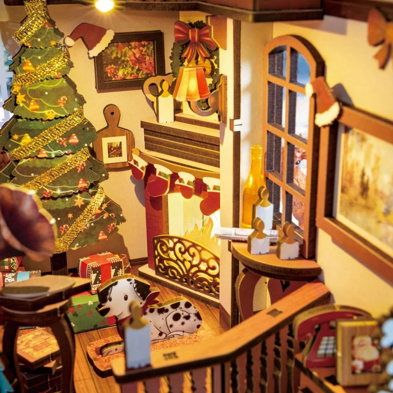 Maqueta Sujetalibros Christmas Indoor Scene TGC07