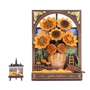 Rompecabezas de madera 3D Girasol Dorado para pared Rowood TH002