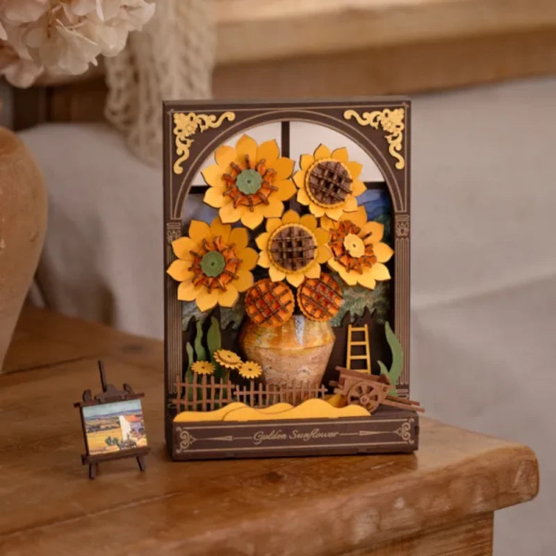 Rompecabezas de madera 3D Girasol Dorado para pared Rowood TH002
