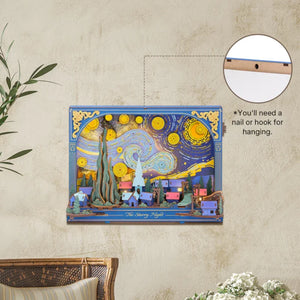 Rompecabezas de madera 3D La noche estrellada para pared Rowood TH003